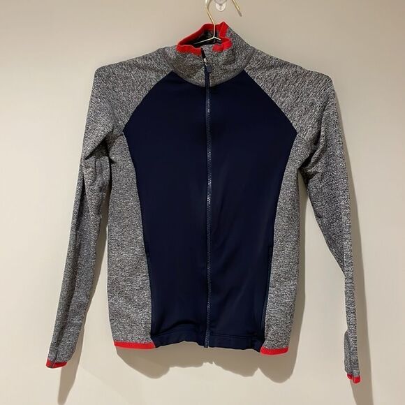EUC Athleta, athletic jacket, size, small, navy and red - Picture 1 of 3